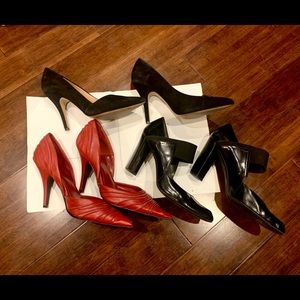 Lot of 3 pairs of women’s high heels. Size 7 1/12